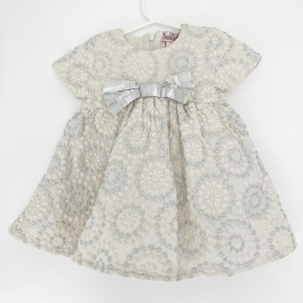 Halabaloo Silver Circle Textured Dress 3m
